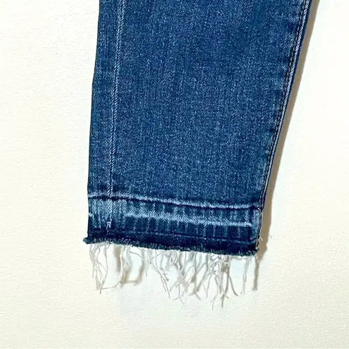 Loft Medium Rinse Skinny Denim Jeans w Frayed Edge & 5 Button Fly Size 28