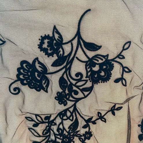 Vintage 90s IC Collection Black Lace Tulle Blazer Jacket size medium