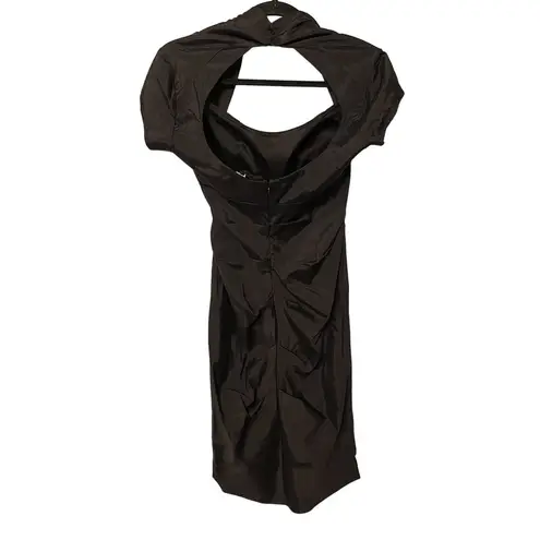 Betsy and Adam Little Black Dress Cap Sleeve Ruched Linda Bernell Vintage Size 8