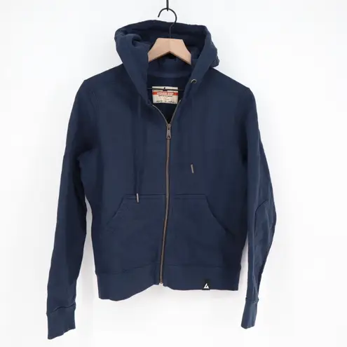 American Giant Relaxed Classic Full Zip Oxford Blue Cotton XS Hoodie Made in USA