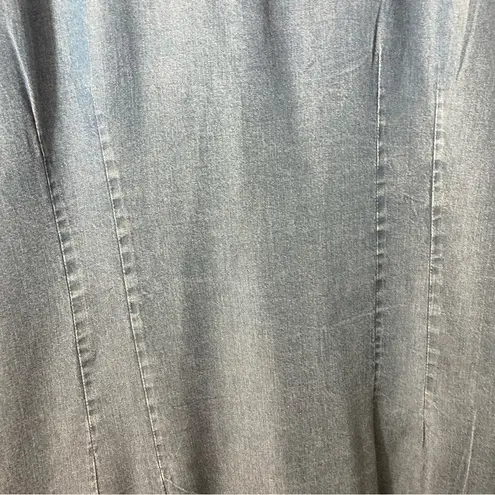 T&W Designs Tencel Lightweight Denim Cross Over Wrap Handkerchief Blouse Top