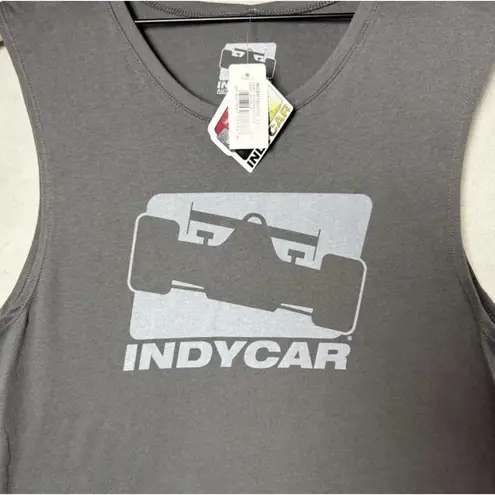 IndyCar Women’s Sleeveless Gray Graphic Print Muscle Tank Top Lightweight size M Size M