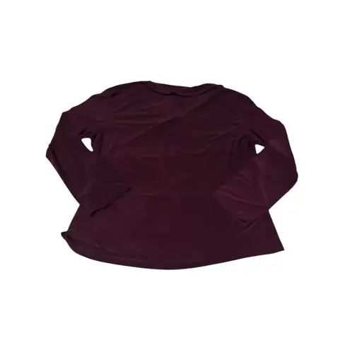 Clara Sun Woo Womens XL Top Popover Shirt Purple Long Sleeve Tunic Shirt F8