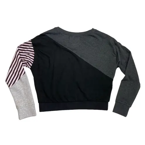 Victoria Sport * Sweatshirt Womens Size M Gray Black Colorblock Casual Athleisure