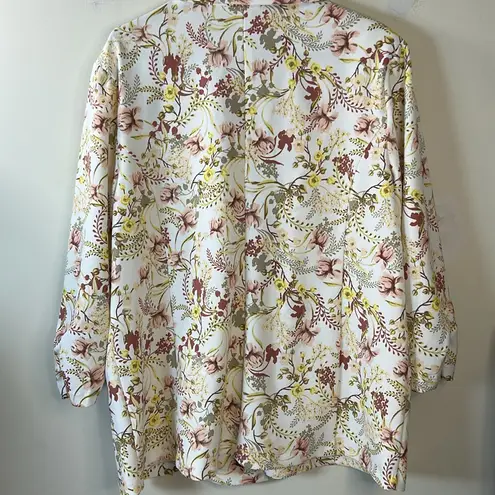 Cato Est. 1946 Floral Patterned Blazer Size XL White