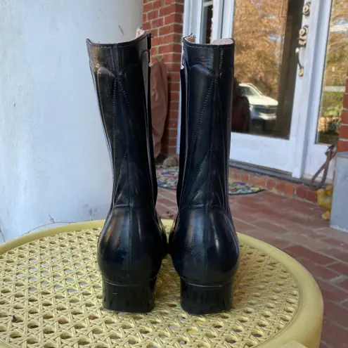Vintage 70s Sears Waterproof Seashell Winter Boots Black Size 8