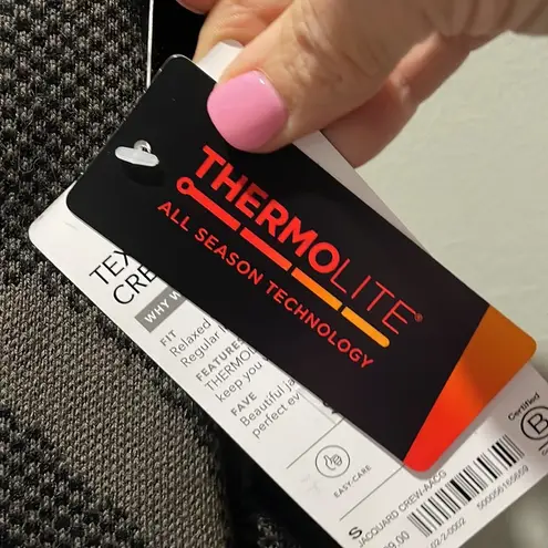 Athleta NWT  Camo Jacquard Textured Crew Sweater Small