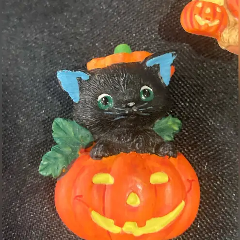 VTG. AVON Lot 5 HALLOWEEN CAT BEAR BUNNY CHICK PINS Christmas Easter BROOCH NEW Orange