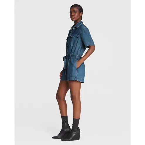 Rag & Bone Featherweight Surplus Romper Size XXS Blue