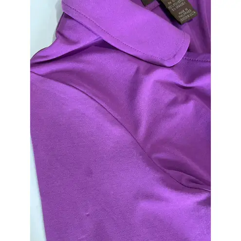 Chadwick's Vintage Purple 1970s Polyester Spandex Dress Women's Size 6 80s Retro