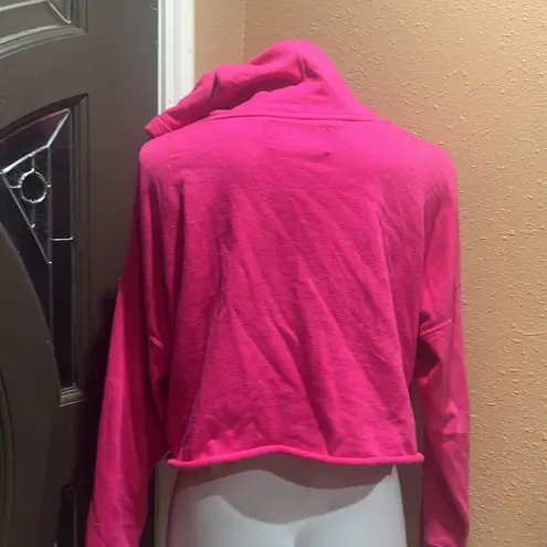 Calvin Klein Jeans  pink cropped hoodie