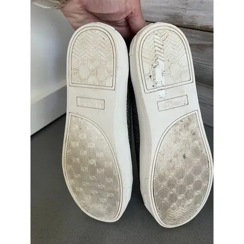 Bebe Womens  Sport Dane Lace Up Fashion Sneakers, Black Glitter Size‎ 7