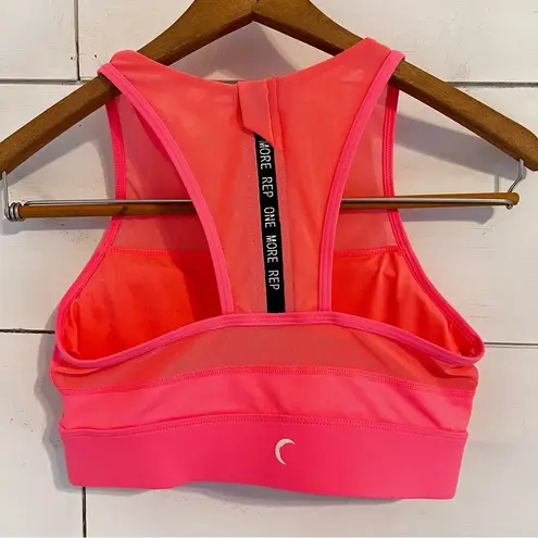 Zyia Active All Star One More Rep Neon Pink Racerback Sports Bra. Size Small.