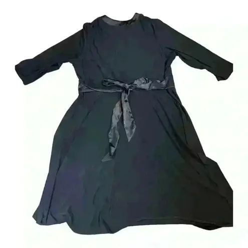 Jessica Howard Women black Dress V neck size 24 Black dress spandex