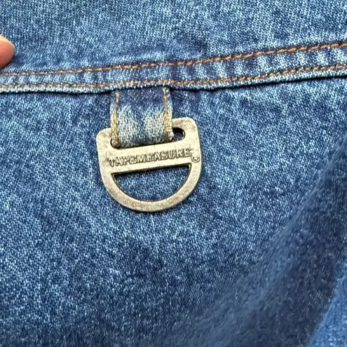 Vintage Y2K Tapemeasure denim jean skort, size 12 Blue