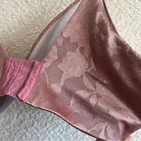 Cacique Lane Bryant Pink Lace Lightly Lined Full Coverage Lace Bra Size 44D