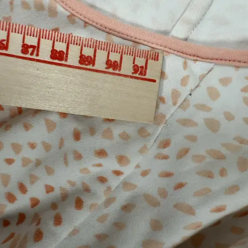 Lake Pajama Top Womens Large White Pink Pima Cotton Rebecca Atwood Sleep Shirt