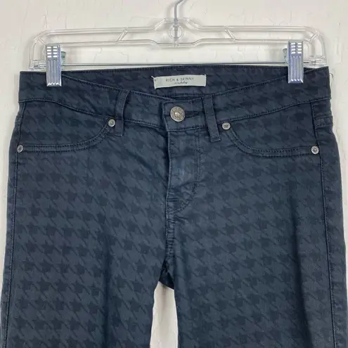 Rich & Skinny Black Houndstooth Low Rise Skinny Jeans