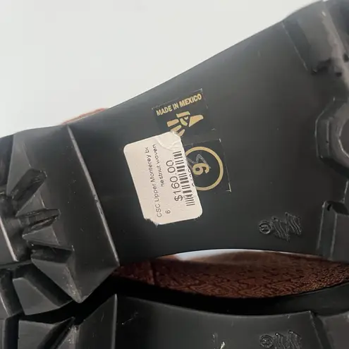 Charleston Shoe Co. Upper Monterey Chestnut Woven Boots Brown Size 6