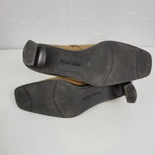 Etienne Aigner Womens Boots Size 7.5 Brown Suede Block Heels Ankle High