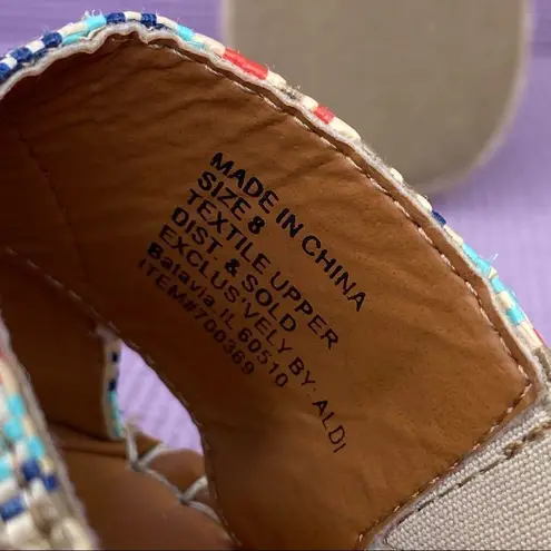 Serra Woven Cross Strap Espadrille Slide Sandals Size 8 NWOT