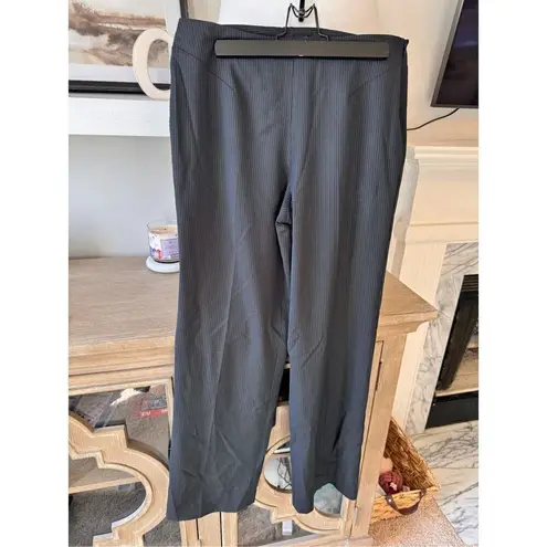 Hilton Hollis Striped Wide Leg Dress Pants Women Size 8 Gray