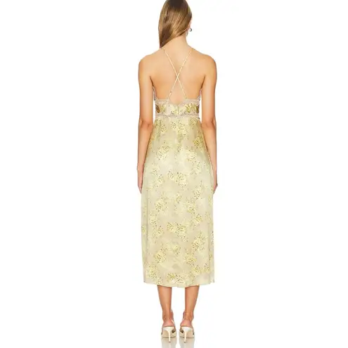 Cami NYC Roya Dress In Yellow Floral Yellow midi Dress size M NEW