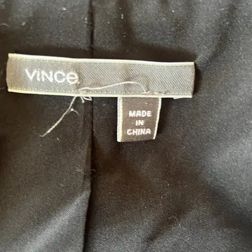 Vince  Elegant Navy Wool and Leather  Jacket size 8