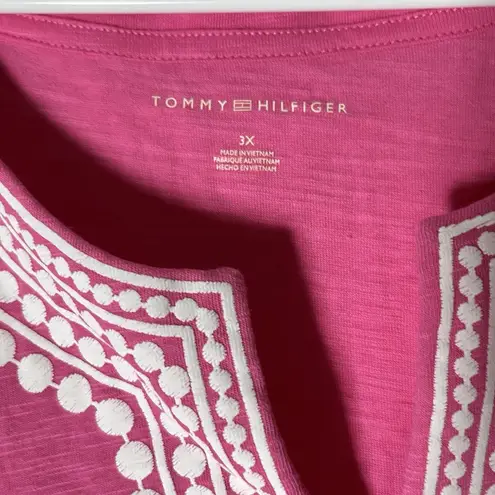 Tommy Hilifiger Pink Short Sleeve T Shirt Dress Size 3X NWT Original $ 69.50