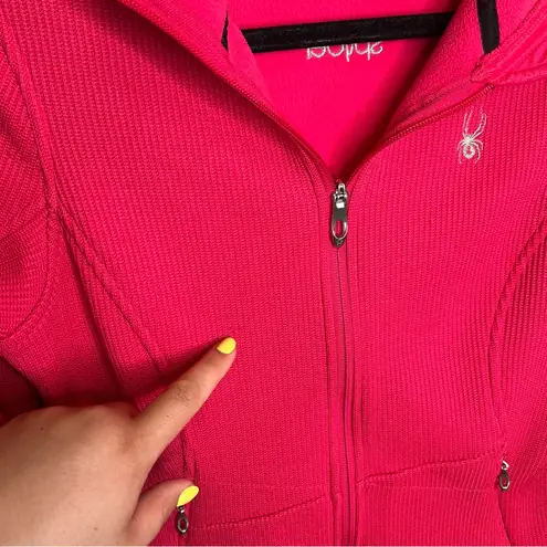 Spyder | Medium Hot Pink Ski Jacket Tailored Fit Full Zip Up Jacket Coat
