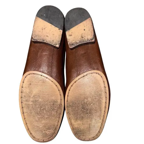 Vaneli Women's Brown Leather Moccasins Loafers Size 8.5 Narrow Casual Shoes