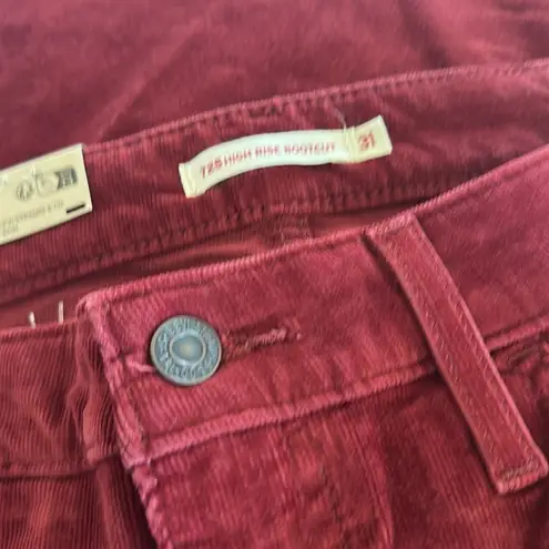 Levi's NWT   725 High Rise Bootcut Corduroy Jeans Color:  Syrah - Red - Image 7