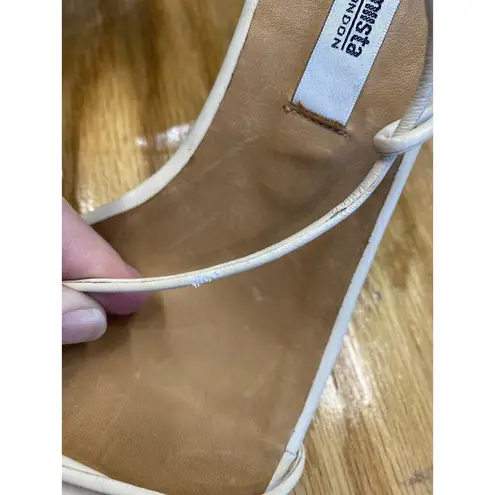 Miista Emere Strappy Sandals Women 10.5 White Kitten Heel Square Toe Hipster S64