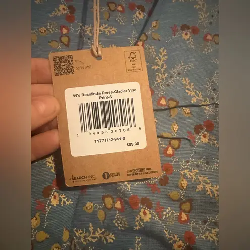 NWT Toad&Co | Rosalinda Dress in Glacier Vine Print, size S Blue