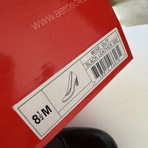 Aerosoles Wise Guy Black Leather Dress Pumps Women's Size 8.5 Comfort Work New!