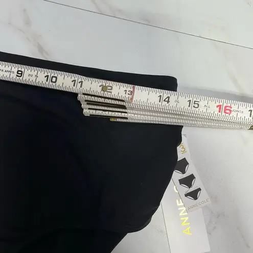 Anne cole NWT Convertible High Waisted Fold Over Black swimsuit bottom size L