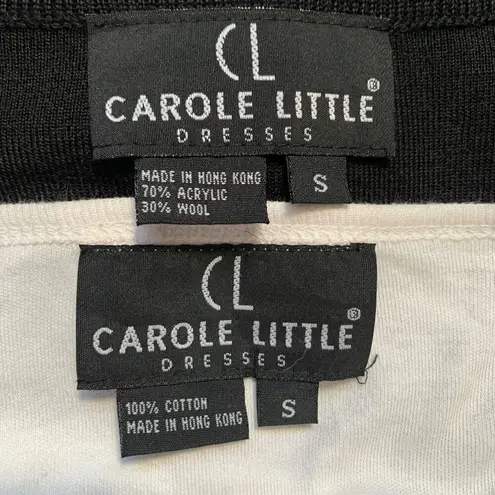 Vintage 90s Black Jumper Maxi Dress White Long Sleeve Crewneck Shirt Layered Black