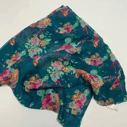 Floral Scarf 21x72" Pink