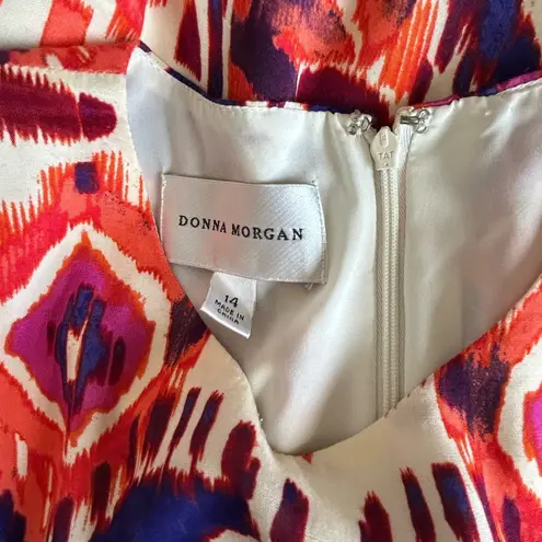 Donna Morgan Colorful Aztec Watercolor Print Dress