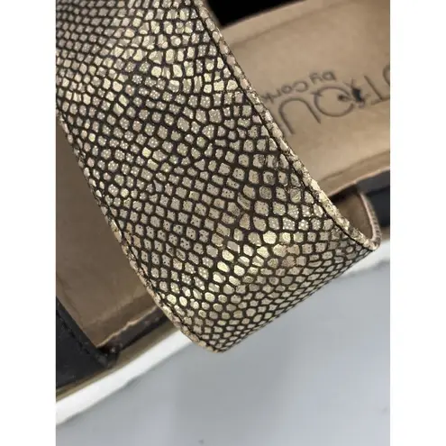 Boutique By Corkys Livingston Black & Gold Platform Sandals Womens 9