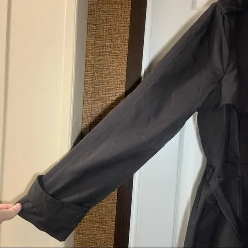 Gap  Dark Grey Button Front Belted Jacket size Large