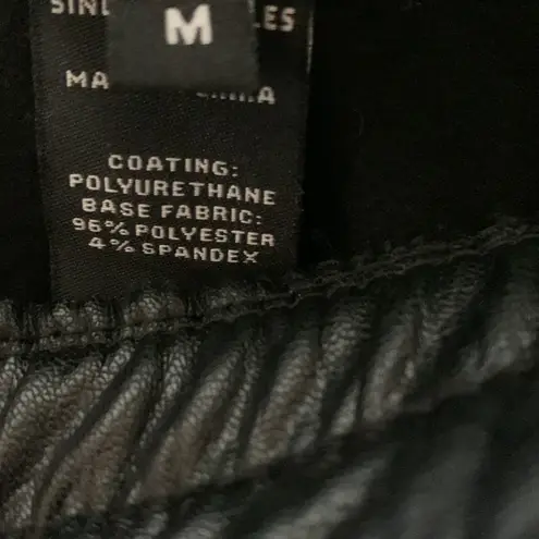 Sincerely Jules Black Faux Leather Shorts Size M Size M