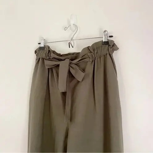 Emerson Fry Paris Paperbag Pant in Army Linen Size L Retail $248