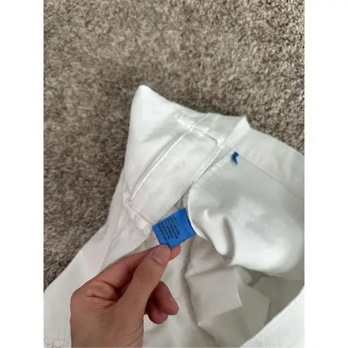 J. McLaughlin Rainey Front Slit Straight Leg Front Seam Kick Flare White Jean 14