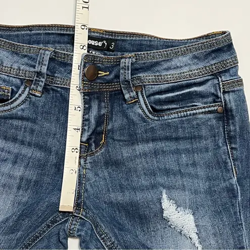 Dollhouse Charley Jeans Medium Wash Distressed Skinny Jeans Size 3