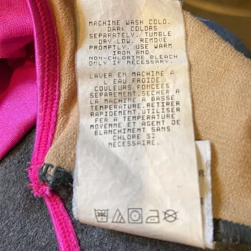 Speedo  Vintage 1990s Halter Top Racerback Sports Bra Wide Stripes Medium