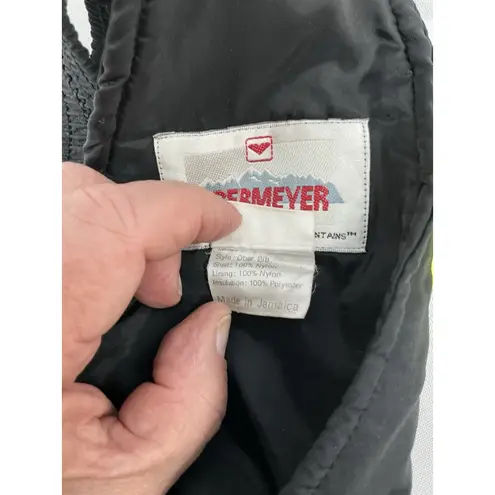 Obermeyer Womans One Piece Snow Pants Bib Size 14 Black Adjustable Straps