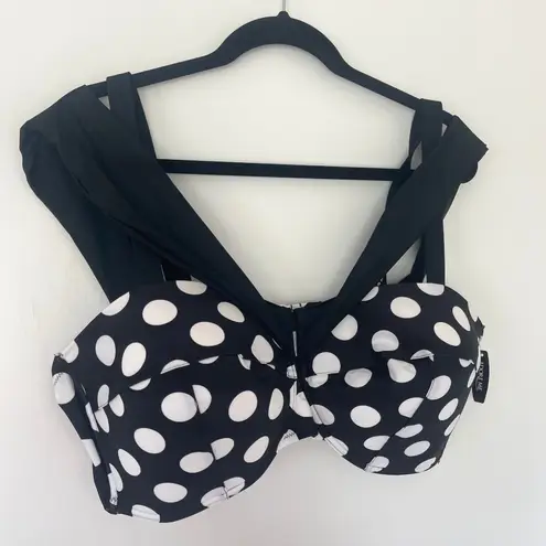 Adore Me NWT  Women's Baylie Contour‎ Bikini Swim Top Polka Dot Blooms Size 4X - Image 4
