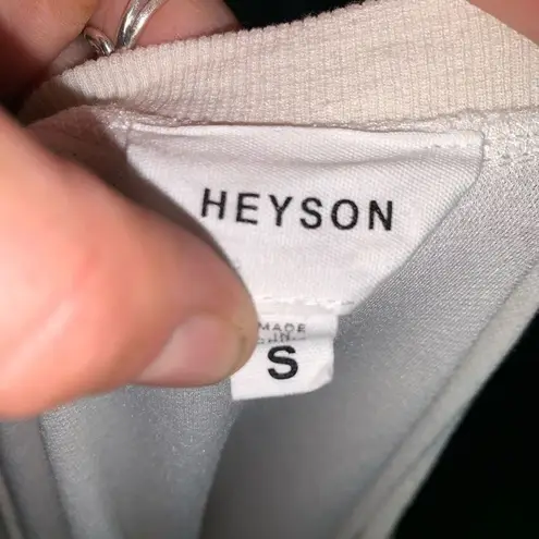 Heyson cream boho flowy jersey S bell sleeve babydoll dress