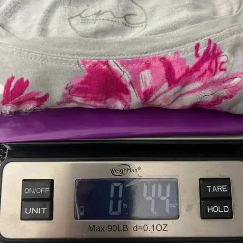 INC Floral Beaded Fairy Sequin Gray Top Size Medium